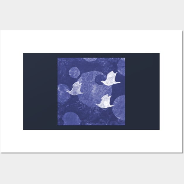 Three Cosmic Birds Digitally Altered Version of Original Work 8 Wall Art by Heatherian